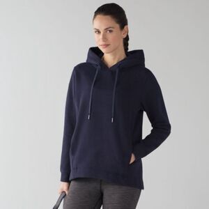 lululemon Wind Down Pullover Cotton Hoodie Navy Sz4